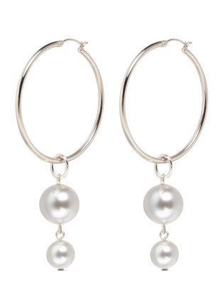 Main View - Click To Enlarge - JOOMI LIM - Swarovski pearl detachable drop hoop earrings