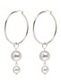 Main View - Click To Enlarge - JOOMI LIM - Swarovski pearl detachable drop hoop earrings
