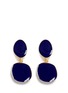 Main View - Click To Enlarge - KENNETH JAY LANE - Irregular enamel oval tiered drop clip earrings
