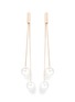 Main View - Click To Enlarge - KENNETH JAY LANE - Box chain glass pearl drop earrings