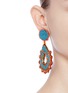 Figure View - Click To Enlarge - KENNETH JAY LANE - Beaded cutout teardrop clip earrings