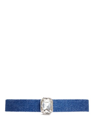 Main View - Click To Enlarge - KENNETH JAY LANE - Glass crystal charm denim choker