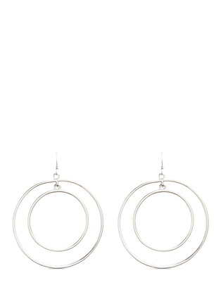Main View - Click To Enlarge - KENNETH JAY LANE - Matte concentric ring drop earrings