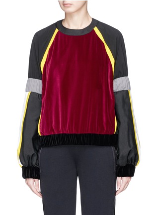 Main View - Click To Enlarge - NO KA’OI - 'Nele' velvet performance sweatshirt