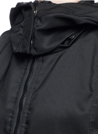 Detail View - Click To Enlarge - NO KA’OI - 'Mile' Interchangeable hood ballistic fabric sleeveless hoodie