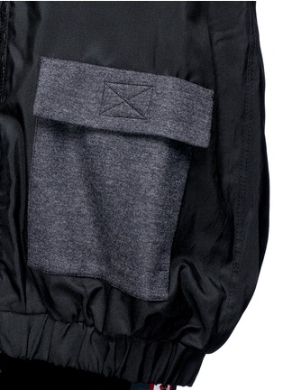 Detail View - Click To Enlarge - NO KA’OI - 'Waiu' velvet trim ballistic fabric hooded jacket