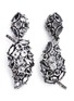 Main View - Click To Enlarge - LULU FROST - 'Diamanda' glass crystal cluster leaf drop earrings