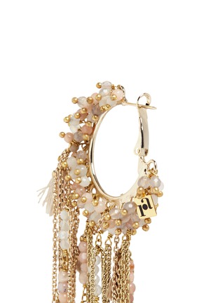 Detail View - Click To Enlarge - ROSANTICA - 'Risveglio' tassel chain hoop earrings