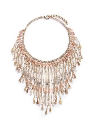 Main View - Click To Enlarge - ROSANTICA - 'Risveglio' beaded tassel chain bib necklace
