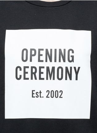 Detail View - Click To Enlarge - OPENING CEREMONY - 'OC' mirrored logo print cotton fleece sweatshirt
