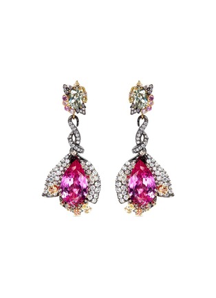 Main View - Click To Enlarge - ANABELA CHAN - Detachable diamond sapphire cocktail earrings