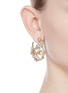Figure View - Click To Enlarge - ANABELA CHAN - 'English Garden' diamond gemstone 18k gold vermeil hoop earrings