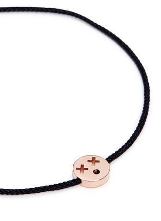 Detail View - Click To Enlarge - RUIFIER - 'Quirky' 18k rose gold charm cord bracelet