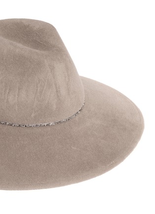 Detail View - Click To Enlarge - EUGENIA KIM - 'Emmanuelle' glass crystal furfelt fedora hat