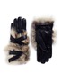 Main View - Click To Enlarge - MAISON FABRE - 'Varappe' coyote fur lambskin leather bondage gloves