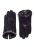 Main View - Click To Enlarge - MAISON FABRE - 'Sasha Chaine' chain lambskin leather short gloves
