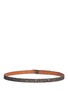 Back View - Click To Enlarge - MAISON BOINET - Coarse glitter leather skinny belt