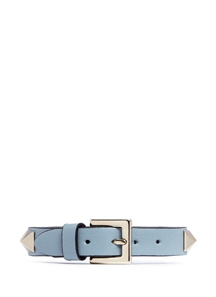 Figure View - Click To Enlarge - VALENTINO GARAVANI - 'Rockstud' small leather bracelet