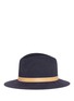 Figure View - Click To Enlarge - JANESSA LEONÉ - 'Lucy' leather band wool felt fedora hat