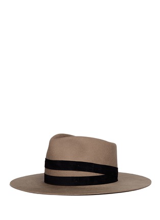 Figure View - Click To Enlarge - JANESSA LEONÉ - 'Un' suede band wool fedora hat