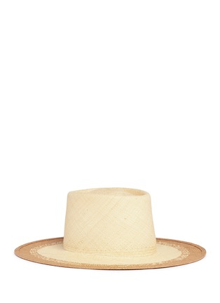 Main View - Click To Enlarge - JANESSA LEONÉ - 'Quatre' Panama straw boater hat