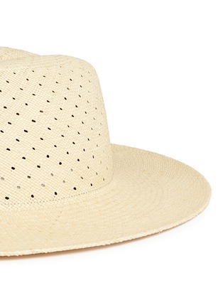 Detail View - Click To Enlarge - JANESSA LEONÉ - 'Cinq' Panama straw fedora hat
