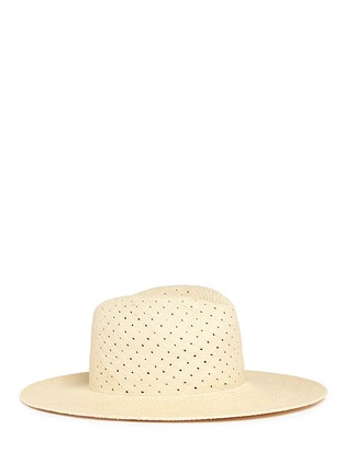 Main View - Click To Enlarge - JANESSA LEONÉ - 'Cinq' Panama straw fedora hat