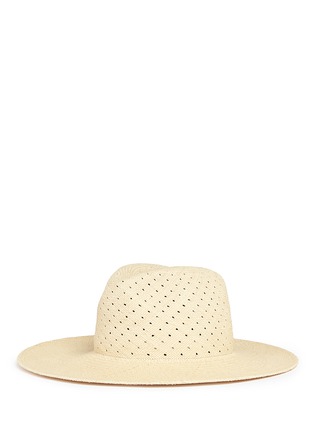Figure View - Click To Enlarge - JANESSA LEONÉ - 'Cinq' Panama straw fedora hat