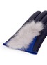 Detail View - Click To Enlarge - ARISTIDE - Rabbit fur trim colourblock lambskin leather gloves
