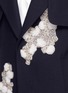 Detail View - Click To Enlarge - COMME MOI - Bead embroidery appliqué notch lapel wool coat