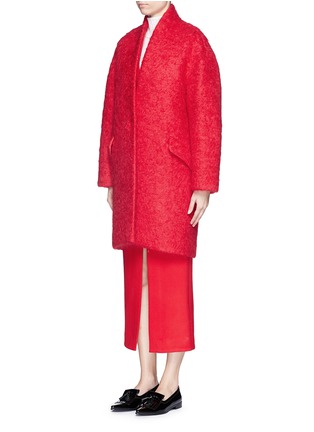 Front View - Click To Enlarge - COMME MOI - Oversize wool-mohair coat