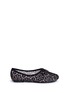 Main View - Click To Enlarge - PEDDER RED - 'Bernie' floral lace flats