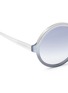 Detail View - Click To Enlarge - 10677 - Metal brow acetate oversized round sunglasses