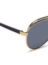Detail View - Click To Enlarge - 10677 - Colourblock metal aviator mirror sunglasses