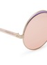 Detail View - Click To Enlarge - 10677 - Colourblock metal oversized round mirror sunglasses