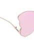 Detail View - Click To Enlarge - MATTHEW WILLIAMSON - Butterfly frame metal mirror sunglasses