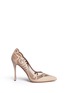 Main View - Click To Enlarge - TABITHA SIMMONS - 'Augustine' swirl mesh leather pumps