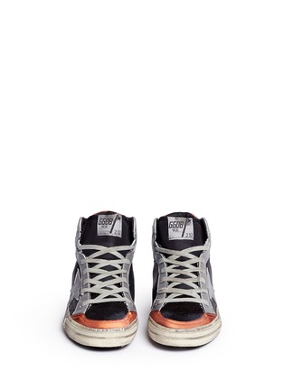 Figure View - Click To Enlarge - GOLDEN GOOSE - '2.12' leather combo high top sneakers
