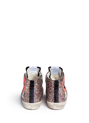 Back View - Click To Enlarge - GOLDEN GOOSE - 'Slide' brush suede glitter high top sneakers