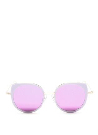Main View - Click To Enlarge - STEPHANE + CHRISTIAN - 'Petit Cindy' acetate wire rim kids mirror sunglasses
