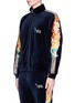 Front View - Click To Enlarge - DOUBLET - 'Chaos' embroidered velour track jacket