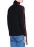 Back View - Click To Enlarge - DOUBLET - 'Tape Attached' jacquard rib knit turtleneck sweater