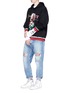 Figure View - Click To Enlarge - DOUBLET - 'Double-Faced' fringe embroidered hoodie