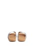 Back View - Click To Enlarge - ADIDAS - 'Adilette' stripe embossed leather cork slide sandals