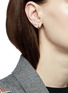 Figure View - Click To Enlarge - MARIA TASH - Baguette' diamond rose gold single threaded stud earring
