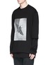 Front View - Click To Enlarge - SONG FOR THE MUTE - 'Moth' print layered sweatshirt