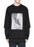 Main View - Click To Enlarge - SONG FOR THE MUTE - 'Moth' print layered sweatshirt