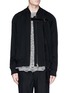 Main View - Click To Enlarge - SONG FOR THE MUTE - 'Mute' print buckled strap hopsack bomber jacket
