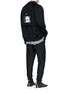 Figure View - Click To Enlarge - SONG FOR THE MUTE - 'Mute' print buckled strap hopsack bomber jacket