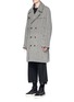 Front View - Click To Enlarge - SONG FOR THE MUTE - Mixed wool herringbone coat